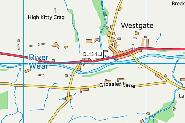 DL13 1LJ map - OS VectorMap District (Ordnance Survey) DL13 1LJ map - OS VectorMap District (Ordnance Survey)