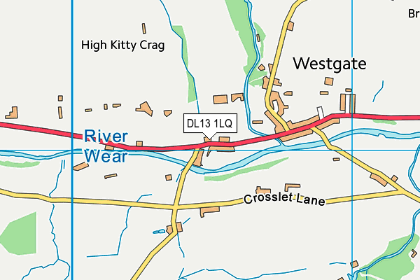 DL13 1LQ map - OS VectorMap District (Ordnance Survey) DL13 1LQ map - OS VectorMap District (Ordnance Survey)