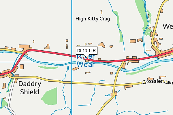 DL13 1LR map - OS VectorMap District (Ordnance Survey) DL13 1LR map - OS VectorMap District (Ordnance Survey)