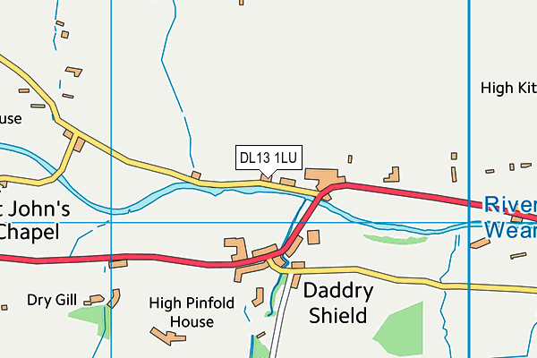 DL13 1LU map - OS VectorMap District (Ordnance Survey) DL13 1LU map - OS VectorMap District (Ordnance Survey)