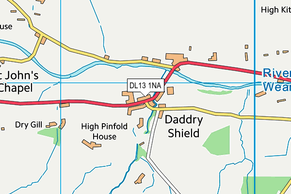 DL13 1NA map - OS VectorMap District (Ordnance Survey) DL13 1NA map - OS VectorMap District (Ordnance Survey)