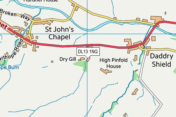 DL13 1NQ map - OS VectorMap District (Ordnance Survey) DL13 1NQ map - OS VectorMap District (Ordnance Survey)