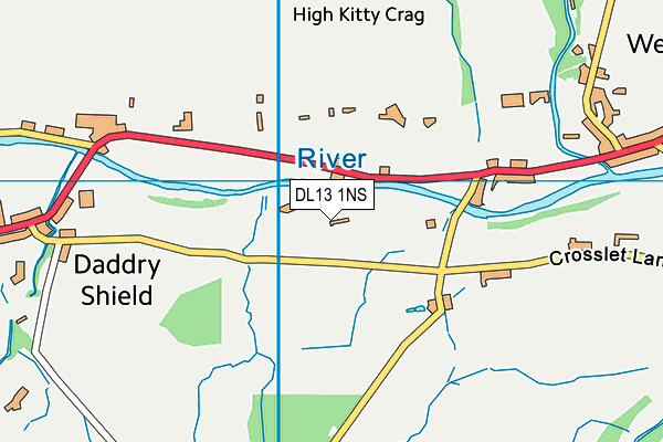 DL13 1NS map - OS VectorMap District (Ordnance Survey) DL13 1NS map - OS VectorMap District (Ordnance Survey)