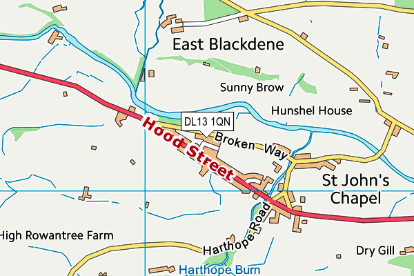 DL13 1QN map - OS VectorMap District (Ordnance Survey) DL13 1QN map - OS VectorMap District (Ordnance Survey)