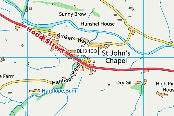 DL13 1QQ map - OS VectorMap District (Ordnance Survey) DL13 1QQ map - OS VectorMap District (Ordnance Survey)