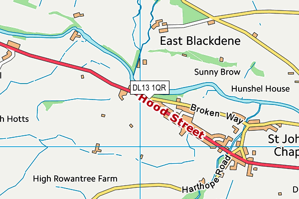 DL13 1QR map - OS VectorMap District (Ordnance Survey) DL13 1QR map - OS VectorMap District (Ordnance Survey)
