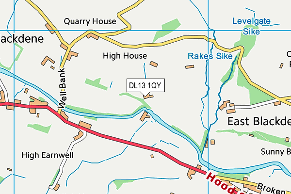 DL13 1QY map - OS VectorMap District (Ordnance Survey) DL13 1QY map - OS VectorMap District (Ordnance Survey)