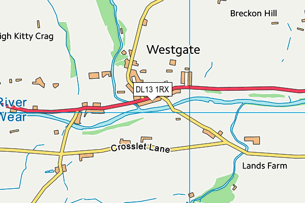 DL13 1RX map - OS VectorMap District (Ordnance Survey) DL13 1RX map - OS VectorMap District (Ordnance Survey)
