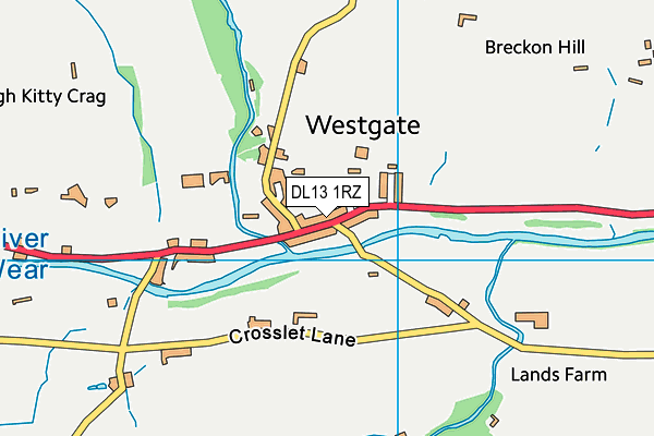 DL13 1RZ map - OS VectorMap District (Ordnance Survey) DL13 1RZ map - OS VectorMap District (Ordnance Survey)