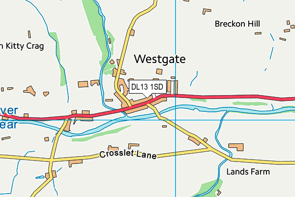 DL13 1SD map - OS VectorMap District (Ordnance Survey) DL13 1SD map - OS VectorMap District (Ordnance Survey)