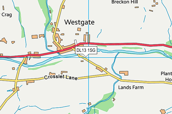 DL13 1SG map - OS VectorMap District (Ordnance Survey) DL13 1SG map - OS VectorMap District (Ordnance Survey)