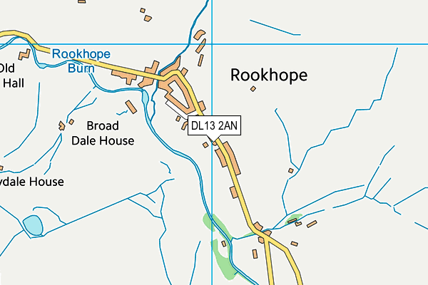 DL13 2AN map - OS VectorMap District (Ordnance Survey)