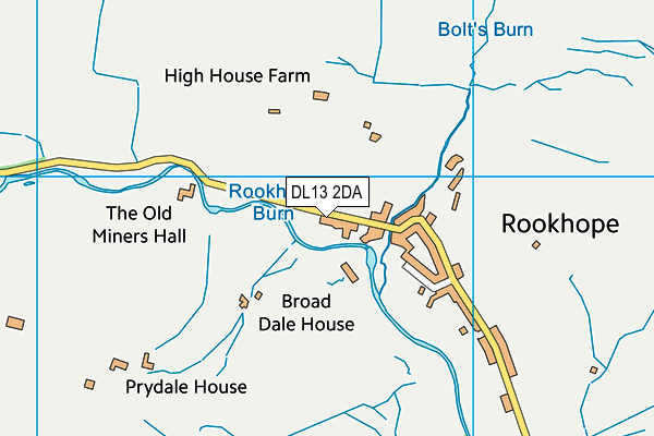 DL13 2DA map - OS VectorMap District (Ordnance Survey) DL13 2DA map - OS VectorMap District (Ordnance Survey)