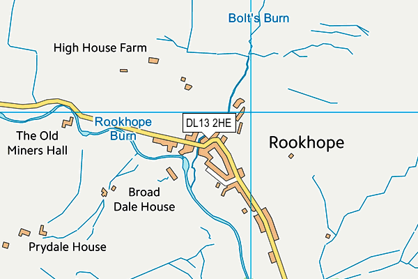 DL13 2HE map - OS VectorMap District (Ordnance Survey) DL13 2HE map - OS VectorMap District (Ordnance Survey)