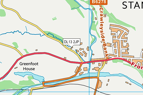 DL13 2JP map - OS VectorMap District (Ordnance Survey) DL13 2JP map - OS VectorMap District (Ordnance Survey)