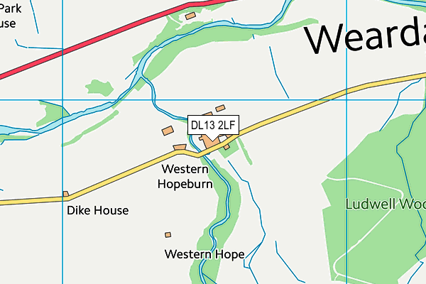 DL13 2LF map - OS VectorMap District (Ordnance Survey) DL13 2LF map - OS VectorMap District (Ordnance Survey)