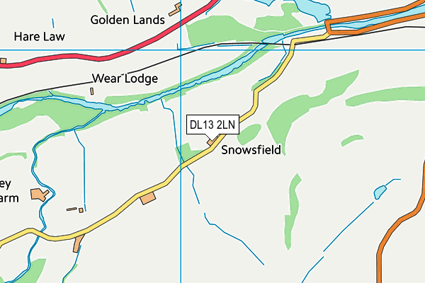 DL13 2LN map - OS VectorMap District (Ordnance Survey) DL13 2LN map - OS VectorMap District (Ordnance Survey)