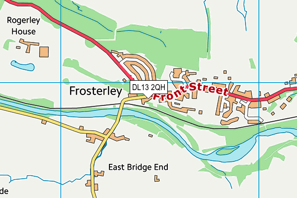DL13 2QH map - OS VectorMap District (Ordnance Survey)