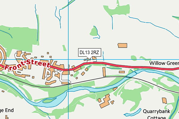 DL13 2RZ map - OS VectorMap District (Ordnance Survey)