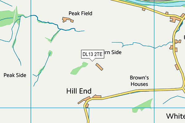 DL13 2TE map - OS VectorMap District (Ordnance Survey) DL13 2TE map - OS VectorMap District (Ordnance Survey)