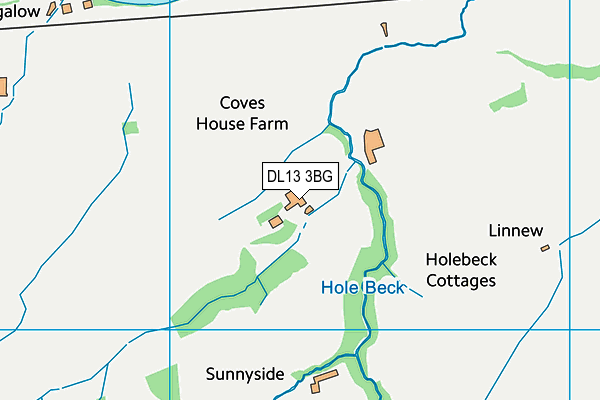 DL13 3BG map - OS VectorMap District (Ordnance Survey) DL13 3BG map - OS VectorMap District (Ordnance Survey)
