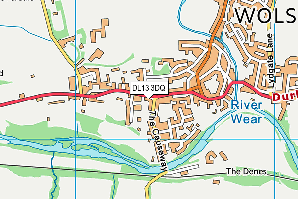 DL13 3DQ map - OS VectorMap District (Ordnance Survey) DL13 3DQ map - OS VectorMap District (Ordnance Survey)