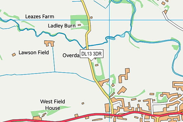 DL13 3DR map - OS VectorMap District (Ordnance Survey) DL13 3DR map - OS VectorMap District (Ordnance Survey)