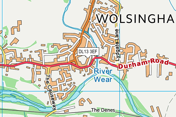 DL13 3EF map - OS VectorMap District (Ordnance Survey) DL13 3EF map - OS VectorMap District (Ordnance Survey)