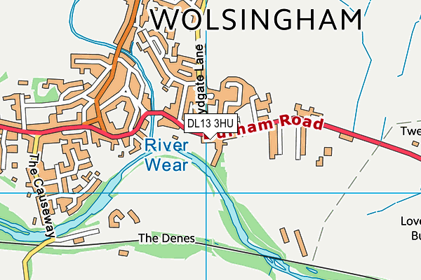 DL13 3HU map - OS VectorMap District (Ordnance Survey) DL13 3HU map - OS VectorMap District (Ordnance Survey)