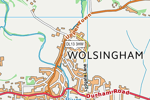 DL13 3HW map - OS VectorMap District (Ordnance Survey) DL13 3HW map - OS VectorMap District (Ordnance Survey)