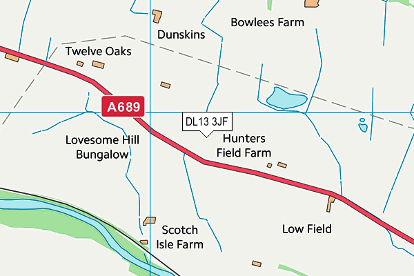 DL13 3JF map - OS VectorMap District (Ordnance Survey) DL13 3JF map - OS VectorMap District (Ordnance Survey)