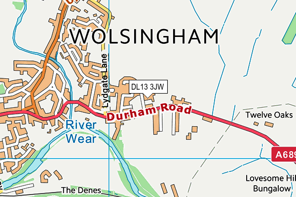 DL13 3JW map - OS VectorMap District (Ordnance Survey) DL13 3JW map - OS VectorMap District (Ordnance Survey)
