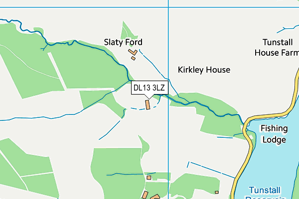 DL13 3LZ map - OS VectorMap District (Ordnance Survey)
