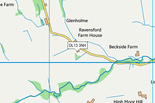 DL13 3NH map - OS VectorMap District (Ordnance Survey) DL13 3NH map - OS VectorMap District (Ordnance Survey)
