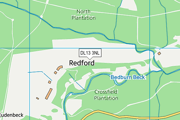 DL13 3NL map - OS VectorMap District (Ordnance Survey) DL13 3NL map - OS VectorMap District (Ordnance Survey)