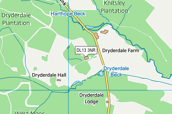 DL13 3NR map - OS VectorMap District (Ordnance Survey) DL13 3NR map - OS VectorMap District (Ordnance Survey)