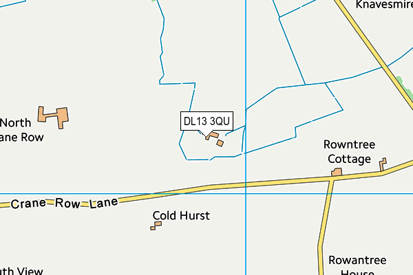 DL13 3QU map - OS VectorMap District (Ordnance Survey) DL13 3QU map - OS VectorMap District (Ordnance Survey)