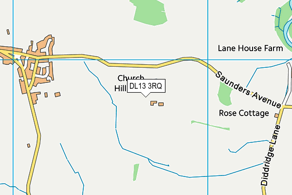 DL13 3RQ map - OS VectorMap District (Ordnance Survey) DL13 3RQ map - OS VectorMap District (Ordnance Survey)