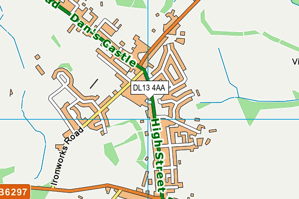 DL13 4AA map - OS VectorMap District (Ordnance Survey) DL13 4AA map - OS VectorMap District (Ordnance Survey)