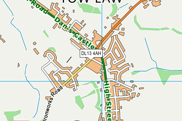 DL13 4AH map - OS VectorMap District (Ordnance Survey) DL13 4AH map - OS VectorMap District (Ordnance Survey)