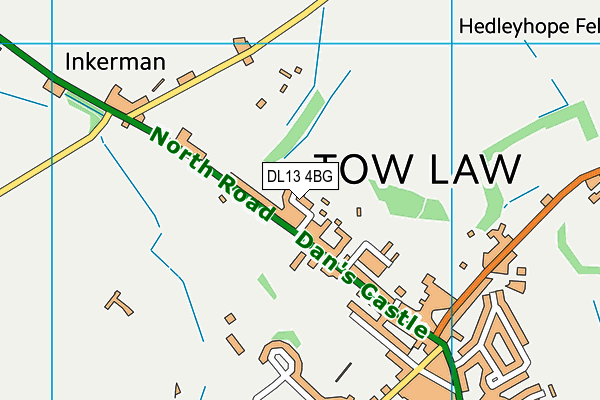 DL13 4BG map - OS VectorMap District (Ordnance Survey) DL13 4BG map - OS VectorMap District (Ordnance Survey)