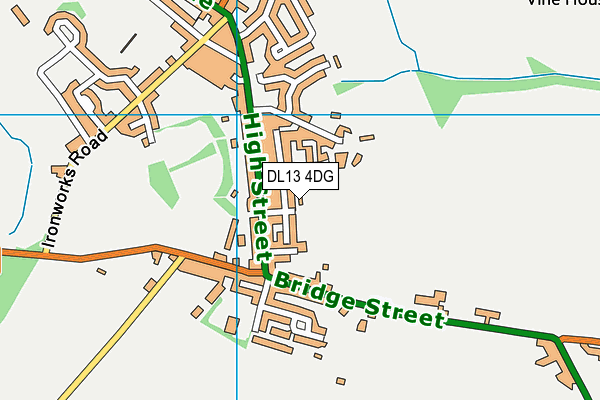 DL13 4DG map - OS VectorMap District (Ordnance Survey) DL13 4DG map - OS VectorMap District (Ordnance Survey)