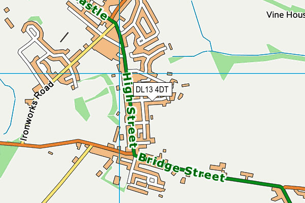 DL13 4DT map - OS VectorMap District (Ordnance Survey) DL13 4DT map - OS VectorMap District (Ordnance Survey)