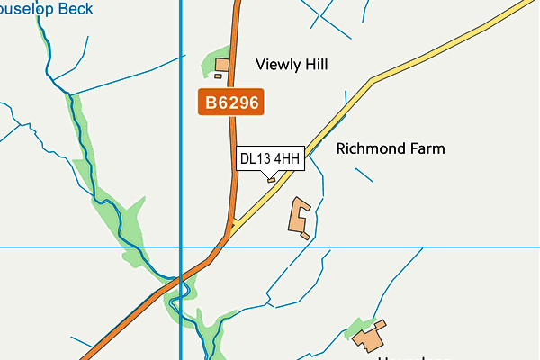 DL13 4HH map - OS VectorMap District (Ordnance Survey) DL13 4HH map - OS VectorMap District (Ordnance Survey)