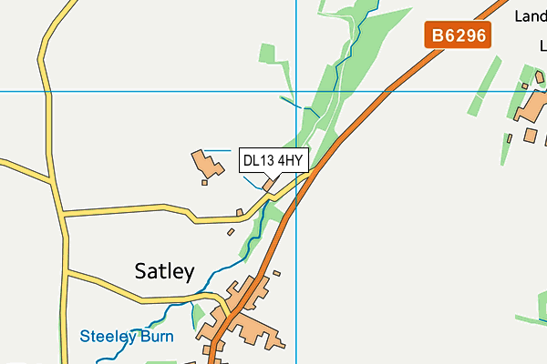 DL13 4HY map - OS VectorMap District (Ordnance Survey) DL13 4HY map - OS VectorMap District (Ordnance Survey)