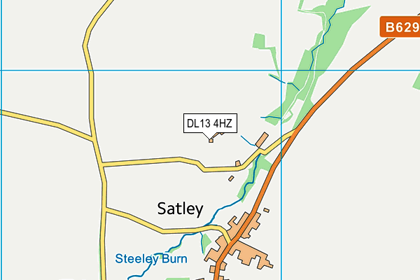 DL13 4HZ map - OS VectorMap District (Ordnance Survey) DL13 4HZ map - OS VectorMap District (Ordnance Survey)