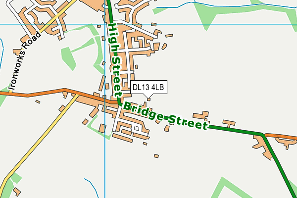 DL13 4LB map - OS VectorMap District (Ordnance Survey) DL13 4LB map - OS VectorMap District (Ordnance Survey)
