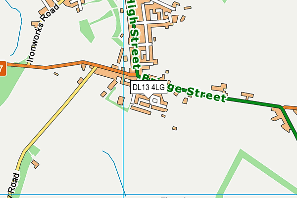 DL13 4LG map - OS VectorMap District (Ordnance Survey) DL13 4LG map - OS VectorMap District (Ordnance Survey)