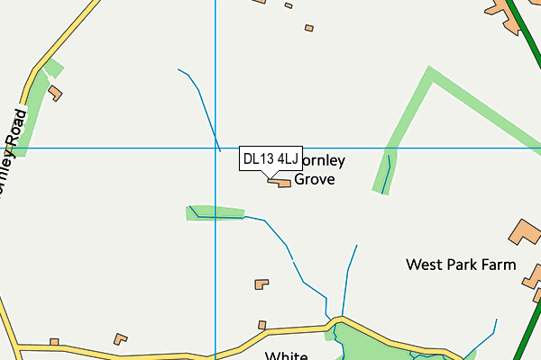 DL13 4LJ map - OS VectorMap District (Ordnance Survey)