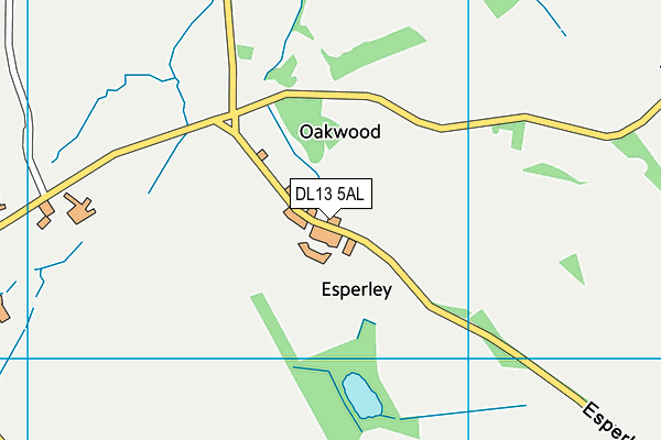 DL13 5AL map - OS VectorMap District (Ordnance Survey)